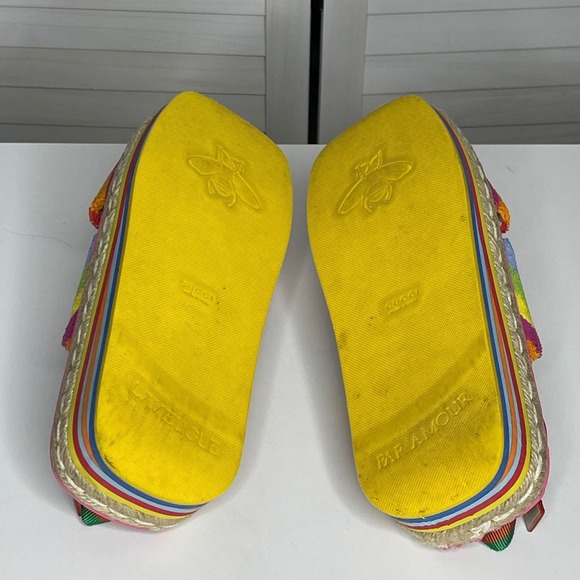 Gucci Huma Rainbow Platform Terry Sandals Size 39.5 - Picture 6 of 9